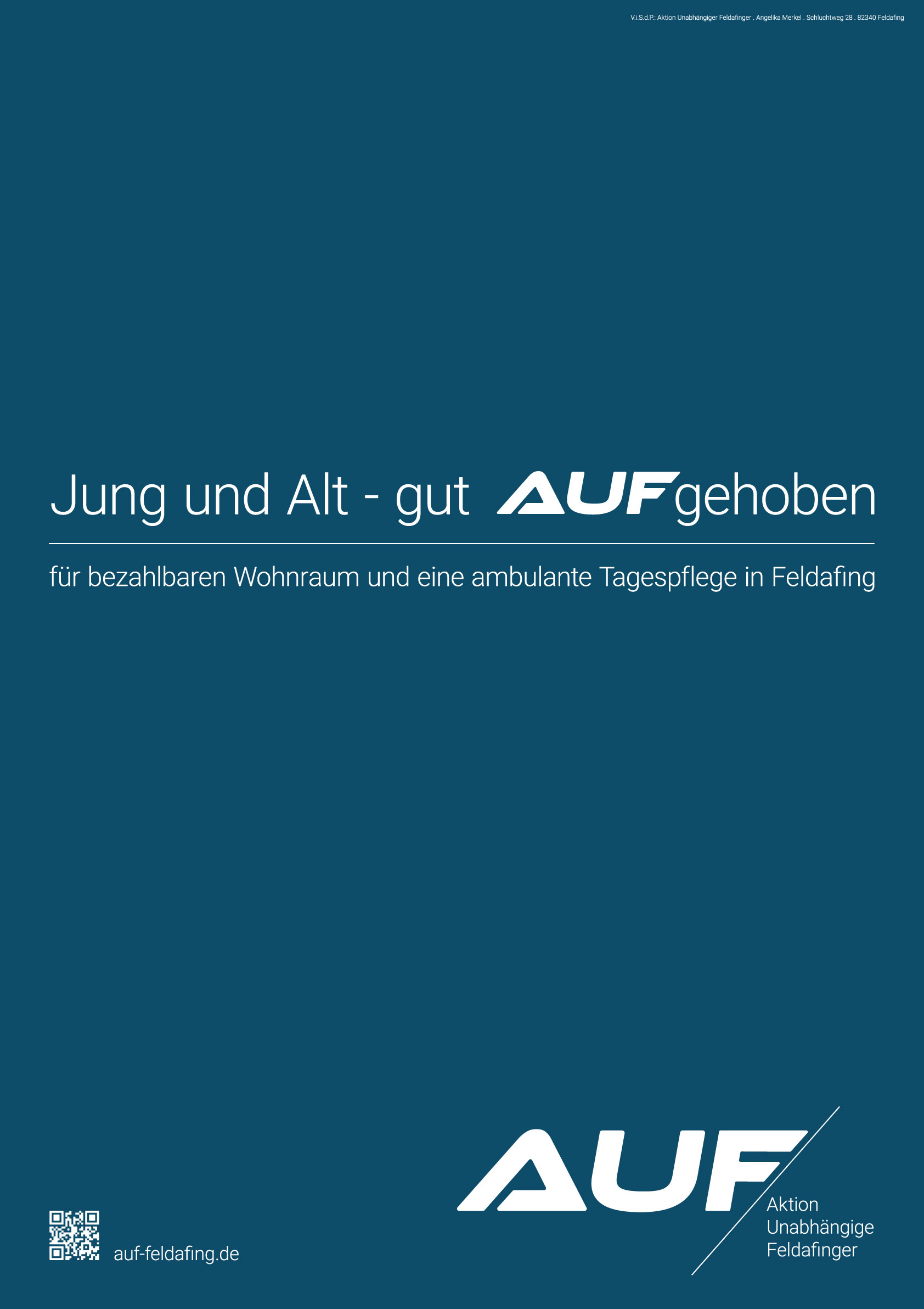 Jung und Alt – gut AUFgehoben Für bezahlbaren Wohnraum und eine ambulante Tagespflege in Feldafing